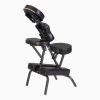 Rear view of the Master Massage Bedford chair showing the adjustable face cradle mechanism and frame structure.
