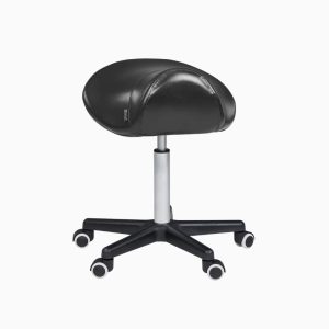 Hydraulic Saddle Stool with Chrome Base