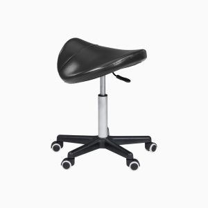 Hydraulic Saddle Stool with Chrome Base