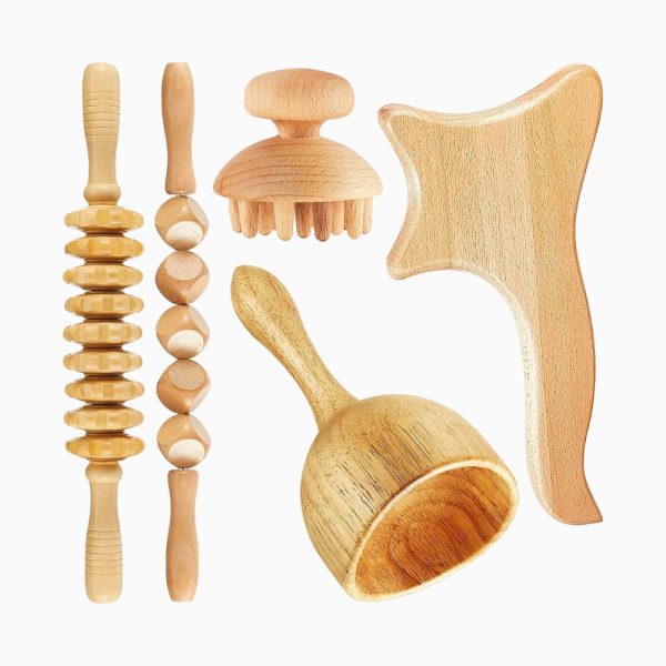 5-Piece Wood Therapy Massage Tool Set