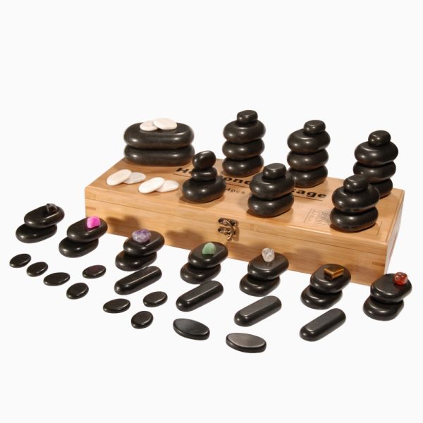 MASTER – Massage Hot Stone Set 64 Pcs – Deluxe Black Basalt