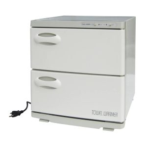 Master Massage 35L Double Door Towel Heater Kuwait, shown closed from a front-quarter angle.