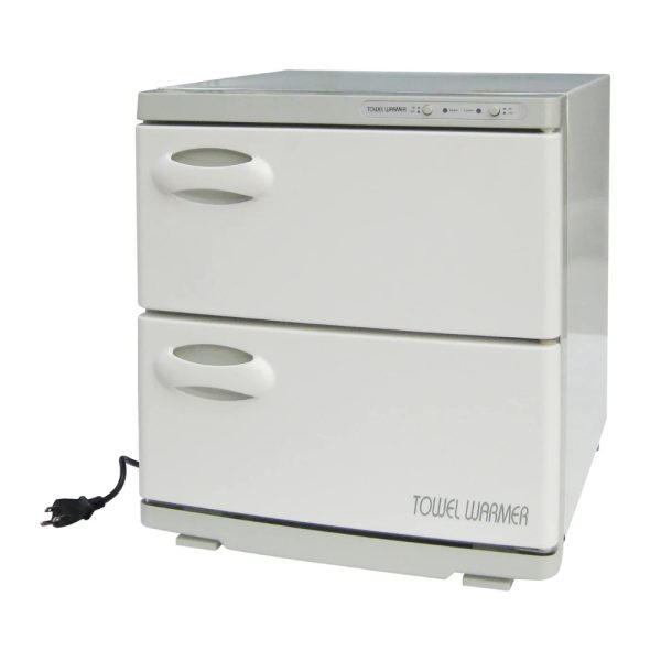 Master Massage 35L Double Door Towel Heater Kuwait, shown closed from a front-quarter angle.