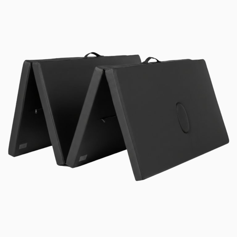MT 4-Section Shiatsu Sponge Folding Pad in Professional Black with integrated face hole