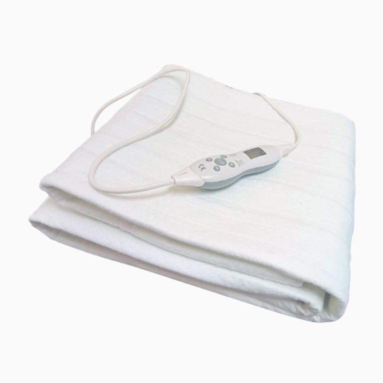 Deluxe cream-colored electric massage table warmer pad with a detachable LCD digital controller for professional spa use in Kuwait.